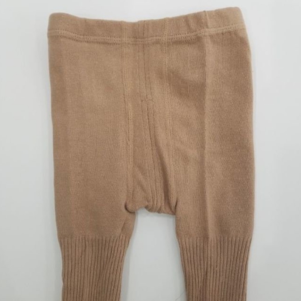 🆕️12-24M Tan Ribbed Pom Tights - Picture 3 of 7